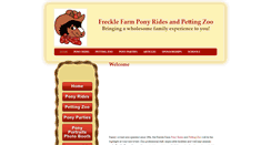 Desktop Screenshot of frecklefarmponyrides.com