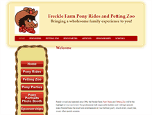 Tablet Screenshot of frecklefarmponyrides.com